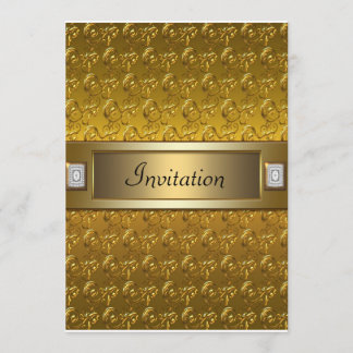 Gold Wirbel Gold Jeden Anlaß Party Template Einladung