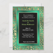 Gold Wirbel * Hintergrundfarbe auswählen Einladung (Vorderseite)