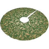 Gold Wirbel Polyester Weihnachtsbaumdecke (Schrägansicht)