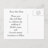 Gold Wirbel Save the Date Postkarte (Rückseite)