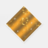 Gold Wirbel und Stars Luxuriöse Weihnachten Serviette (Ecke)