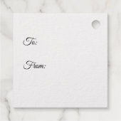 Gold-Wirbel von und nach Geschenkanhänger (Rückseite)