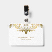 Gold Wirble Spitze Ausweis (Front with Clip)