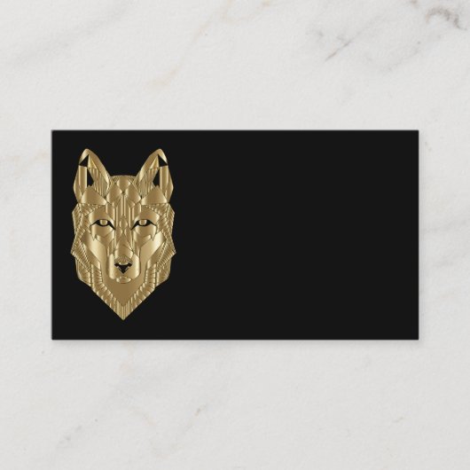Gold Wolf Business Cards Visitenkarte (Vorderseite)