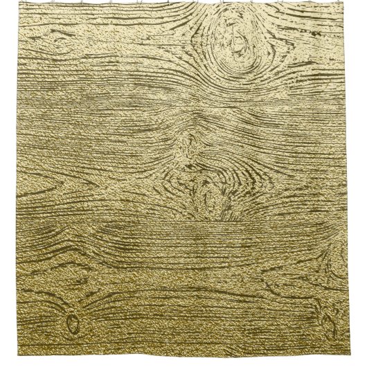 Gold Wood Glitzer Textur Hintergrund Duschvorhang (Vorderseite)