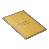 Gold Wood Grain Textur Notizblock (Rechte Seite)