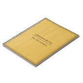 Gold Wood Grain Textur Notizblock (Linke Seite)