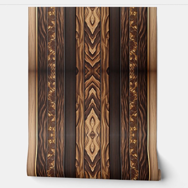 Gold Wood Modern Art Lamperia Tapete (Abrollen)