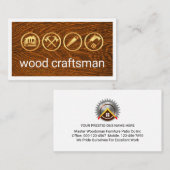 Gold Woodman Tools On Timber Wood Visitenkarte (Vorne/Hinten)