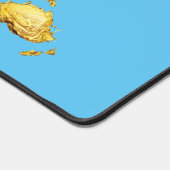 Gold World Blue Sea Computer Gamer Experte Schreibtischunterlage (Ecke)