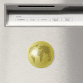 Gold World Globe Magnet (In Situ (Geschirrspüler))
