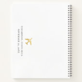 Gold World Map Adventure Zielgast Notizblock (Rückseite)