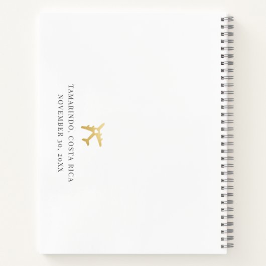 Gold World Map Adventure Zielgast Notizblock (Rückseite)