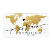 Gold World Map Herzziel Gefallen (Vorne)