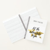 Gold World Map Reisenotizen personalisiert Notizbuch (Innenseite)