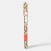 Gold Woven Fabric mit Ribbon und Kristall Case-Mate iPhone Hülle (Rückseite / Links)