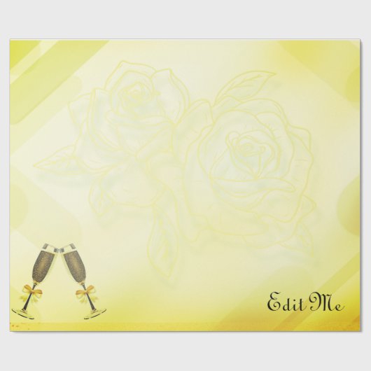 Gold Wrapping Paper Geschenkpapier (Flach)