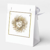 Gold Wreath Frohe Weihnachts-Gefälligkeitsbox Geschenkschachtel (Rückseite)