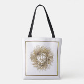 Gold Wreath Frohe Weihnachts Tote Tag Tasche (Rückseite)