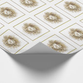 Gold Wreath Frohe Weihnachtswrapping Papier Geschenkpapier (Ecke)