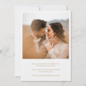 Gold Wreath Monogram Foto Elegante Hochzeit Save The Date (Rückseite)