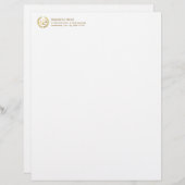 "Gold Wreath Scale of Justice Attorney Letterhead" Briefbogen (Vorne/Hinten)
