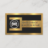 Gold Wrench Frame Silver Car Nut Logo Visitenkarte (Vorderseite)