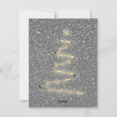 Gold; wunderschöne, Coole SilverHoliday Card Feiertagskarte (Rückseite)