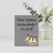 Gold; wunderschöne, Coole SilverHoliday Card Feiertagskarte (Stehend Vorderseite)