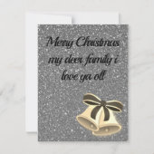 Gold; wunderschöne, Coole SilverHoliday Card Feiertagskarte (Vorderseite)