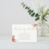 Gold wünscht gute Herbst-Blütenhochzeit Begleitkarte (Stehend Vorderseite)