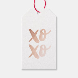 Gold XO XO. Valentinstag umarmt und küsst. Modern Geschenkanhänger