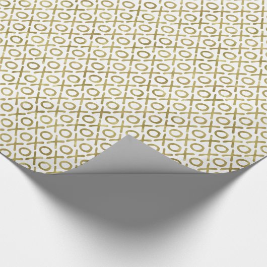 Gold XOXO Geschenkpapier (Ecke)