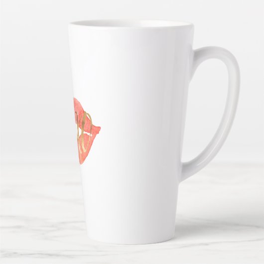 Gold XOXO Wasserfarben Lippen Milchtasse (Rechts)