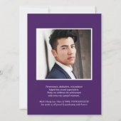 GOLD YEAR | FOTO für LILA UNI ABSCHLUSS Karte (Rückseite)