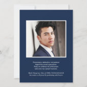 GOLD YEAR | NAVY BLUE UNI FOTO ABSCHLUSS KARTE (Rückseite)