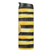 Gold Yellow Black Bee Stripes Thermosbecher (Nach rechts gedreht)