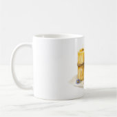 Gold Yellow Candle Blue Flower Love Burning Flame Kaffeetasse (Links)