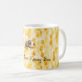 Gold Yellow Honey Bee Kaffeetasse (VorderseiteRechts)