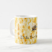 Gold Yellow Honey Bee Kaffeetasse (Vorderseite Links)