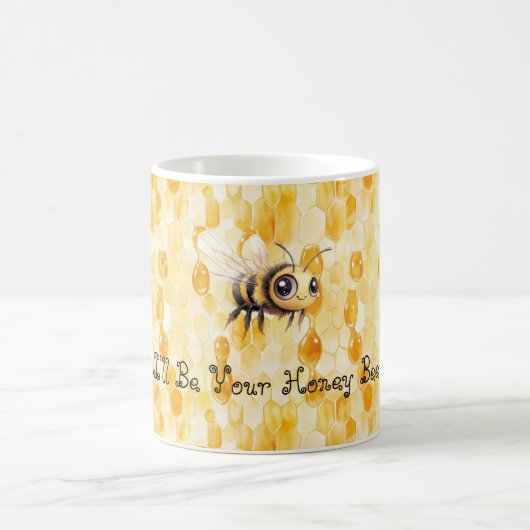 Gold Yellow Honey Bee Kaffeetasse (Mittel)