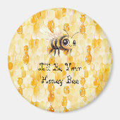 Gold Yellow Honey Bee Magnet (Vorne)