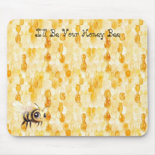 Gold Yellow Honey Bee Mousepad (Vorne)