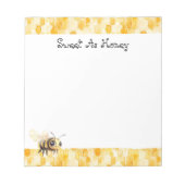 Gold Yellow Honey Bee  Notizblock (Vorderseite)