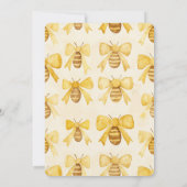 Gold Yellow Honey Bees Honey Combs Baby Shower Einladung (Rückseite)