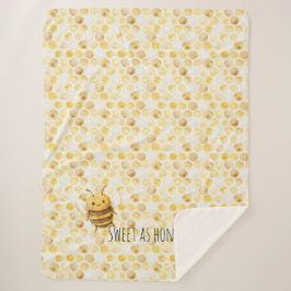 Gold Yellow Honeycomb Sweet Cute Honey Bee Sherpadecke