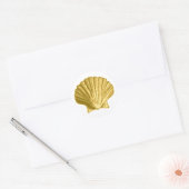 Gold Yellow Seashell Stickers (Umschlag)