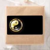 Gold Yin Yang auf schwarz (Insitu)