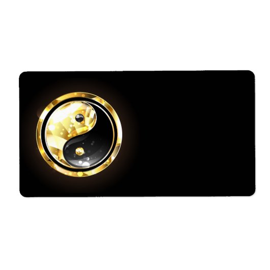 Gold Yin Yang auf schwarz (Vorne)