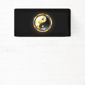 Gold Yin Yang auf schwarz Banner (InSitu)